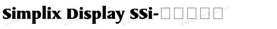 Simplix Display SSi字体转换
